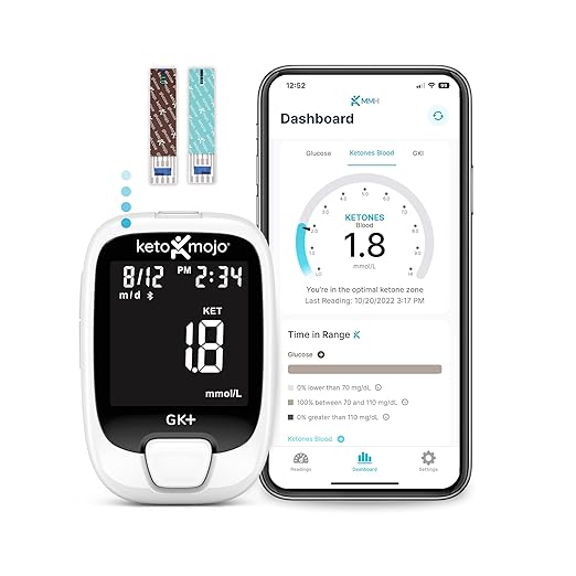 KETO-MOJO GK+ Bluetooth Glucose & Ketone Testing Kit