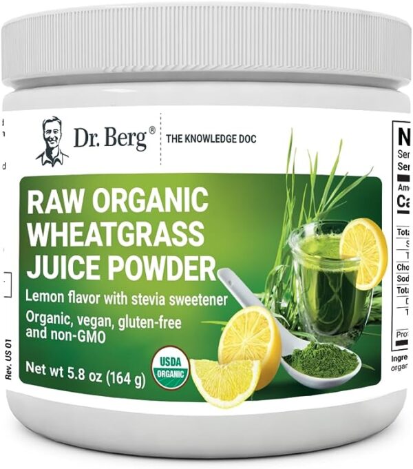 Dr. Berg USDA Certified Organic Wheatgrass Juice Powder Superfood