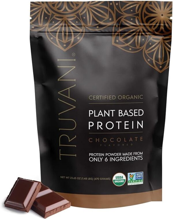 Truvani Vegan Protein Powder, Organic Plant Based Protein