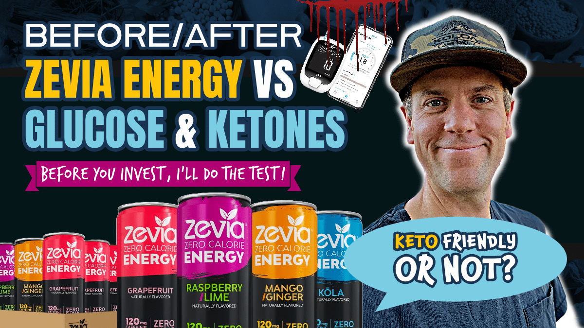 Glucose, Ketones, and GKI Before/After 1/hr Zevia Energy Drink + Unboxing of Factory Package | Ep. 355