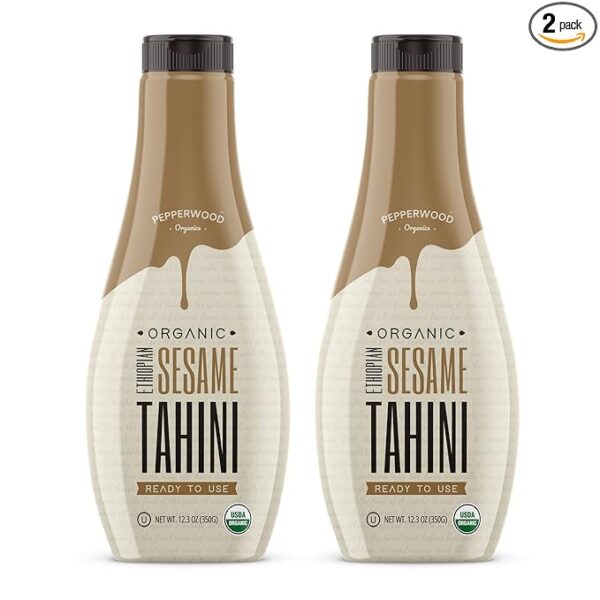 Organic Ethiopian Sesame Tahini - Squeezable Creamy & Ready Tahini Paste