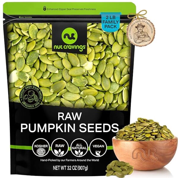 Raw Pumpkin Seeds Pepitas, Unsalted, Shelled, Superior to Organic